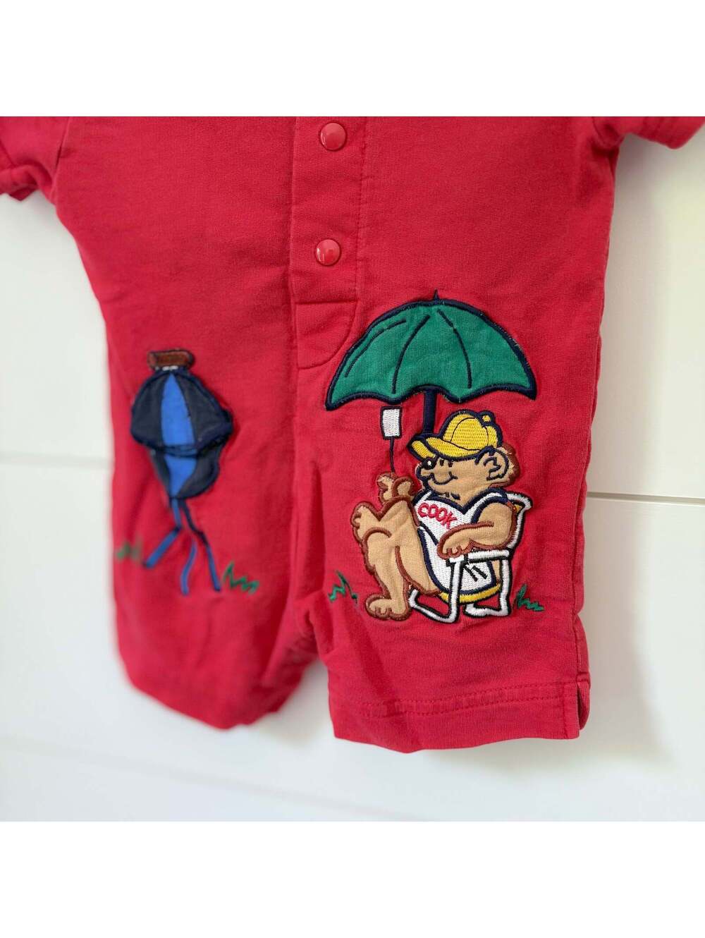 vintage class club baby bbq romper